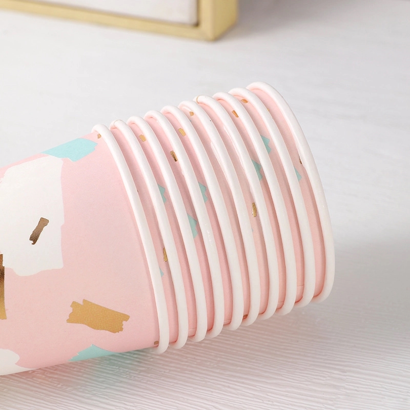 9 oz Disposable Party Picnic Beverage Ice Cream Paper Cup 5