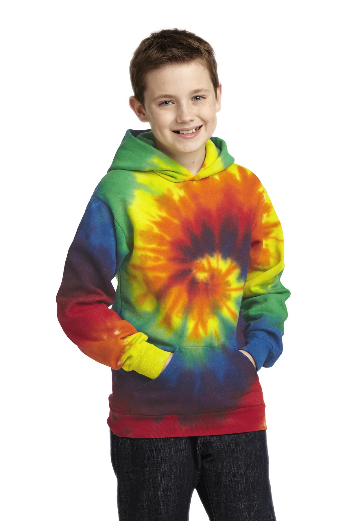 Port & Co Youth Tie-Dye Pullover Hooded Sweatshirt. PC146Y 75
