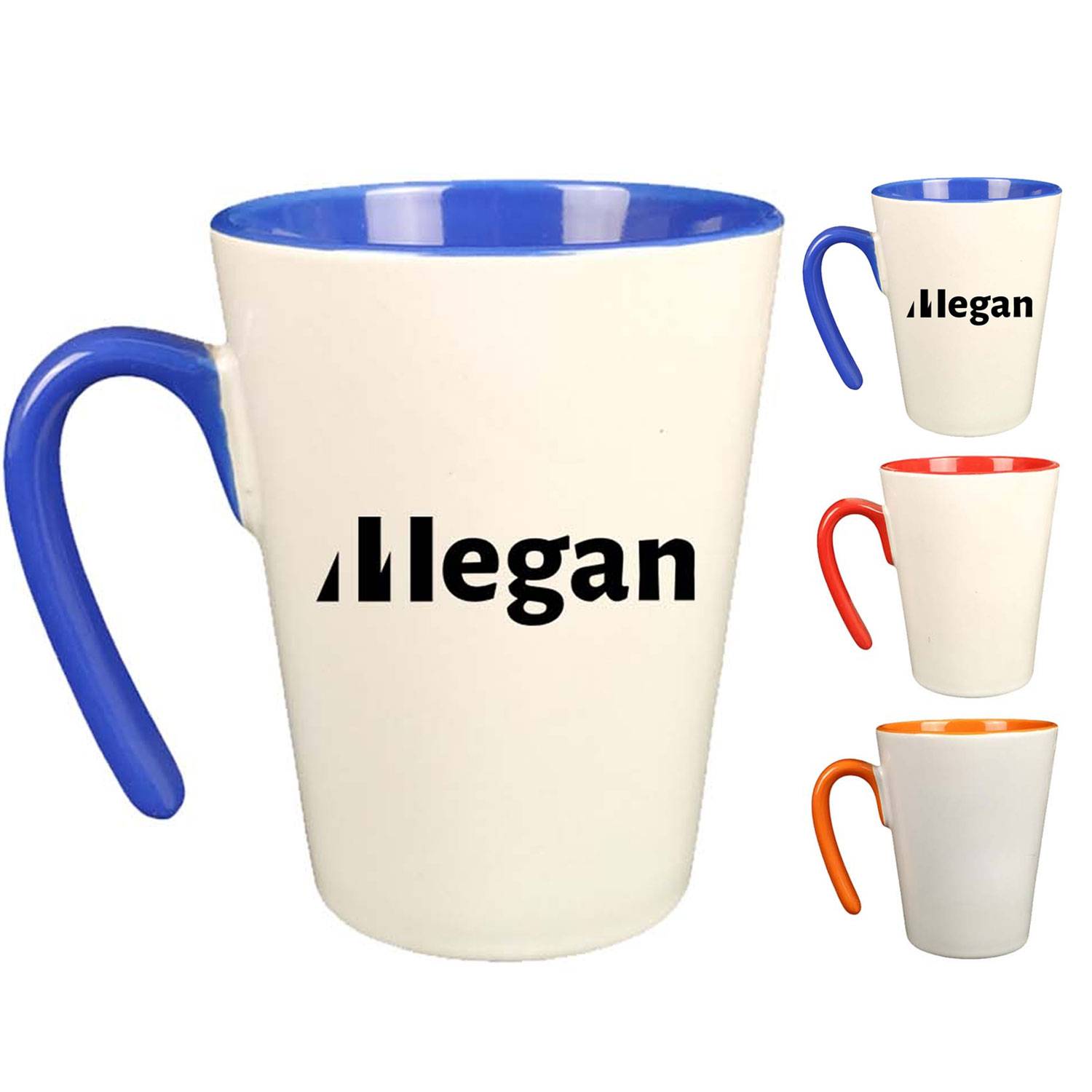 12OZ V-Shaped With Open Handle Ceramic Cup 1