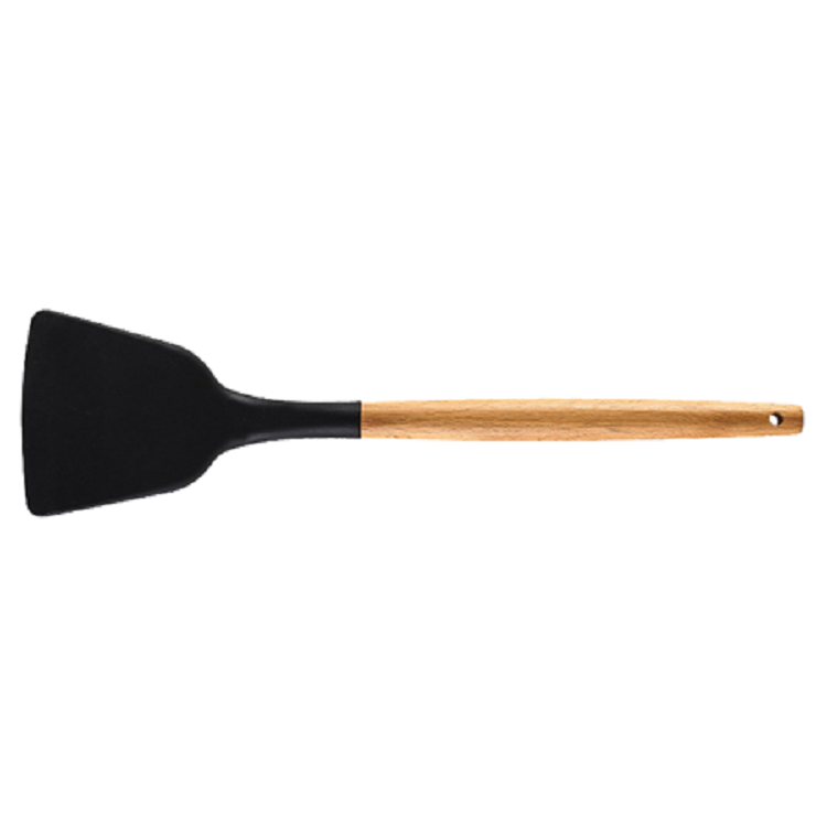 Silicone Cooking Or Serving Utensil With Wooden Handle 11