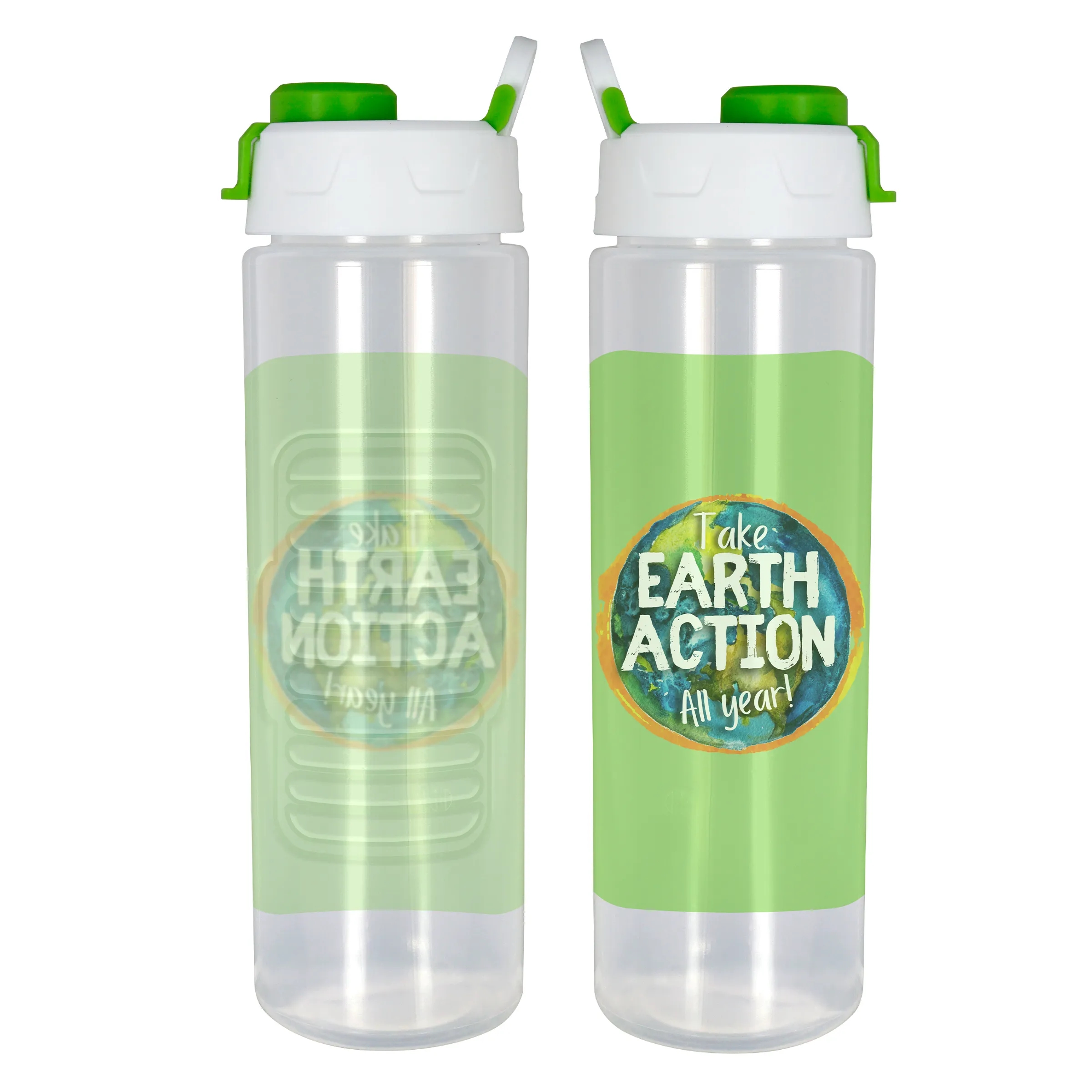Two Tone Pop Up 24 oz. Full Color Debossed Bottle 10