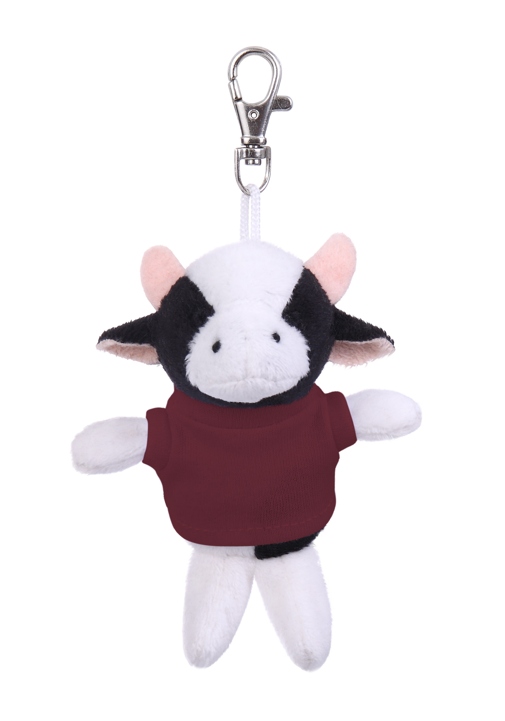 Soft Plush Cow Keychain with Tee 12