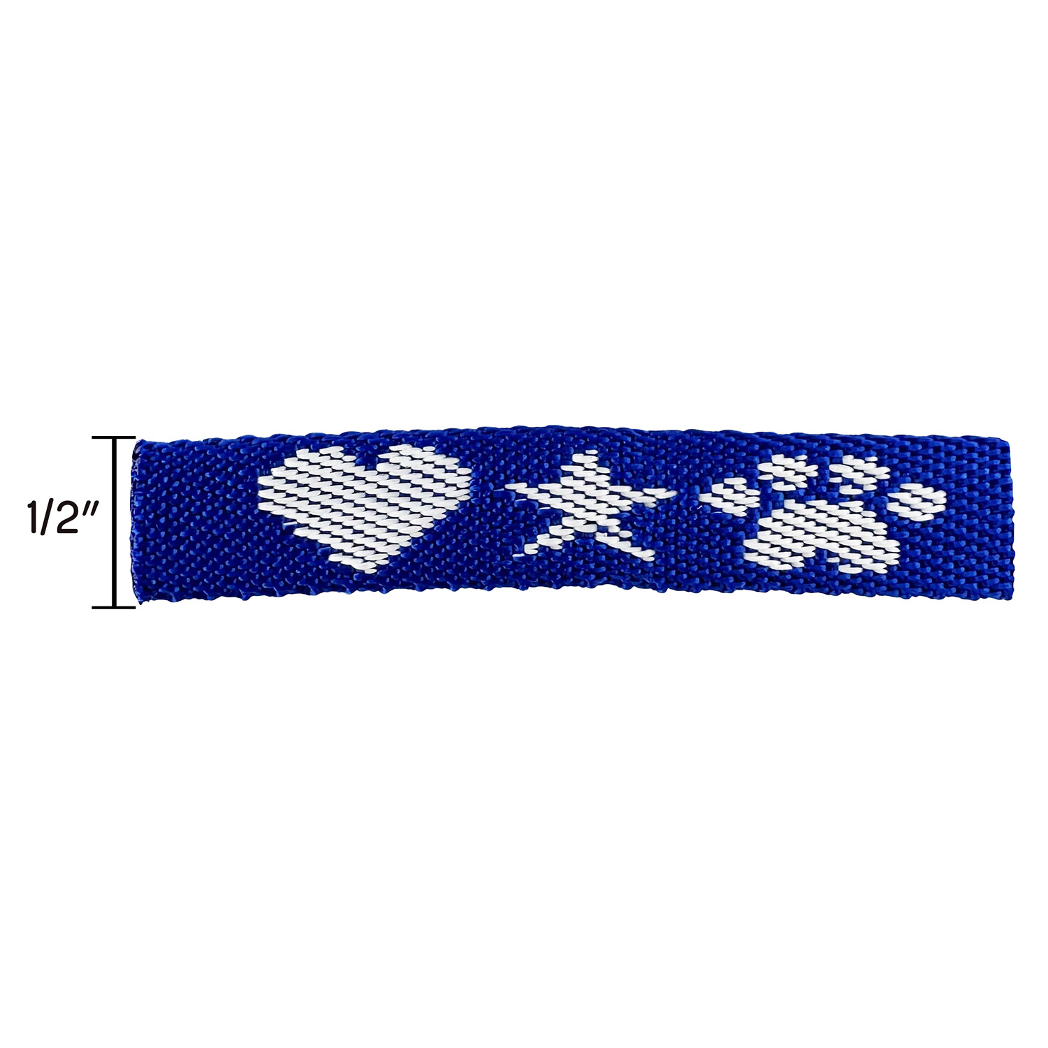 1/2" Woven Wristband w/ Clear Slide Closure - "Platinum" Weave 10