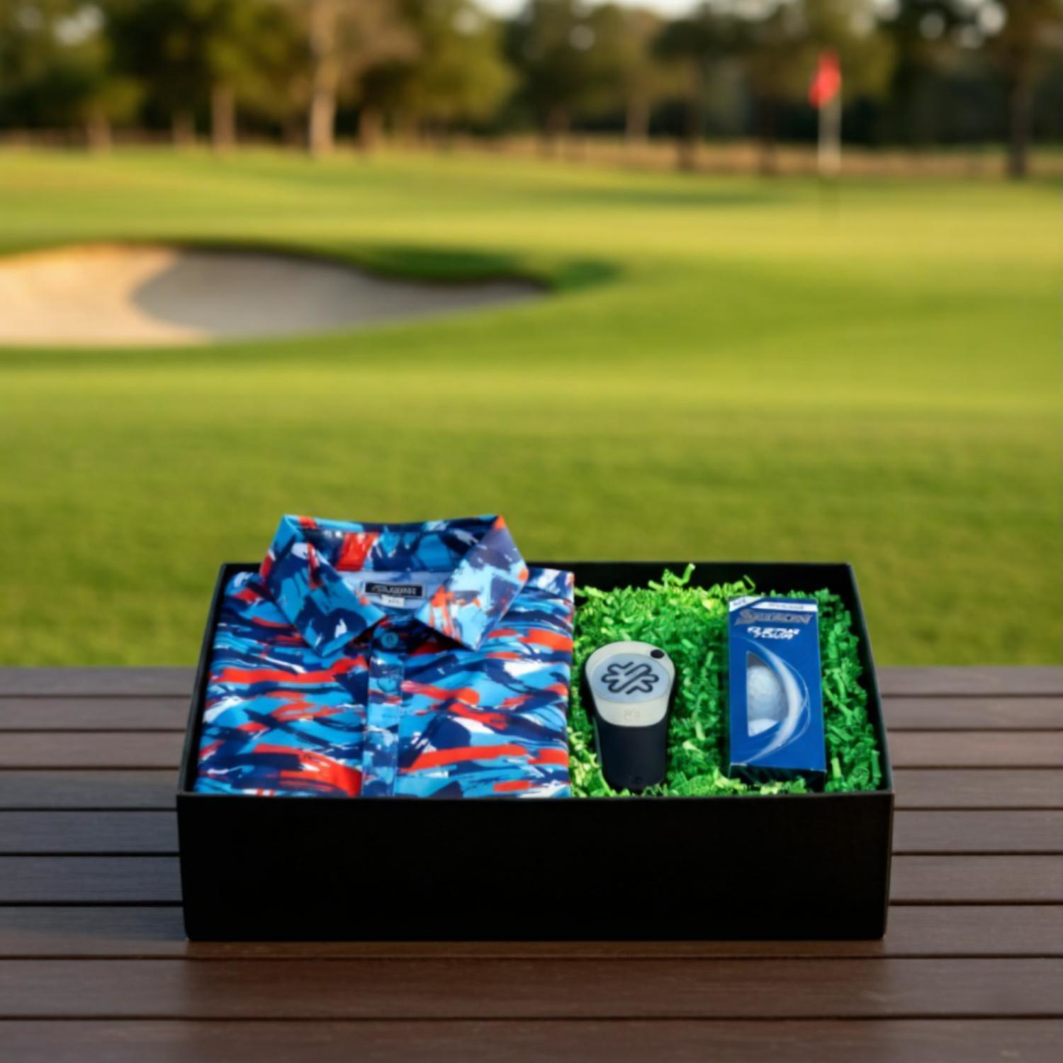 YATTA Golf® Freedom Men's Polo Shirt, Srixon® Golf Balls & Pitchfix® Icon Divot Tool Gift Set 2