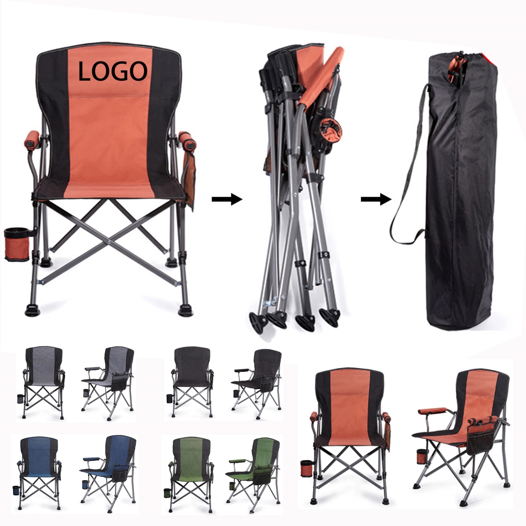 Heavy Duty Oversized Comfy Folding Chair 3