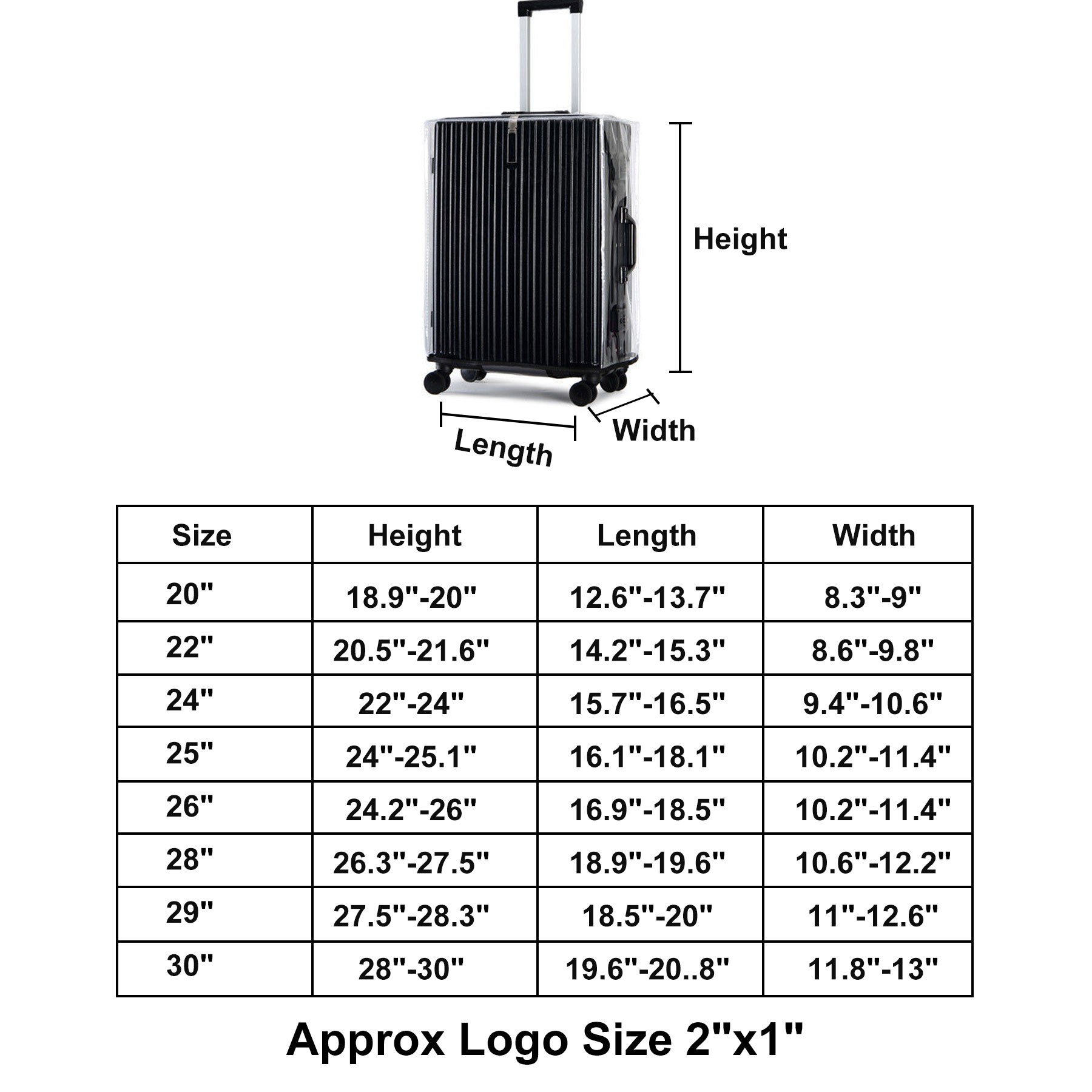 Clear PVC Luggage Suitcase Cover 2