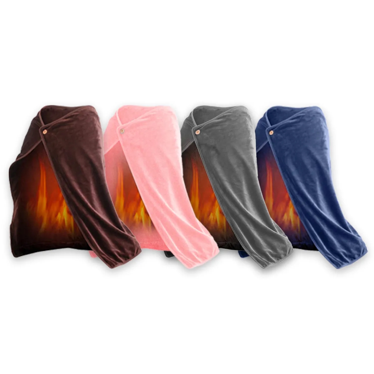 Electric Flannel Blanket Heating Shawl Washable USB Winter 6