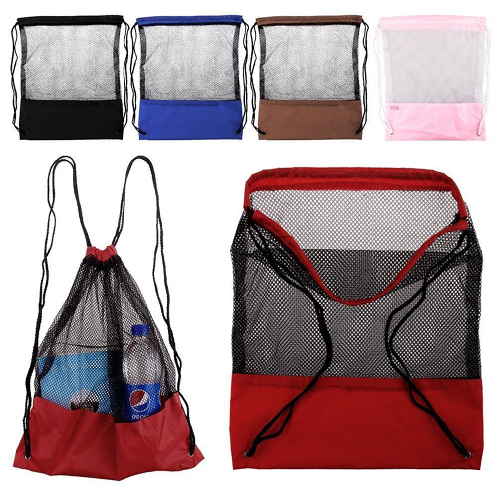 Customizable Mesh Drawstring Backpack 9