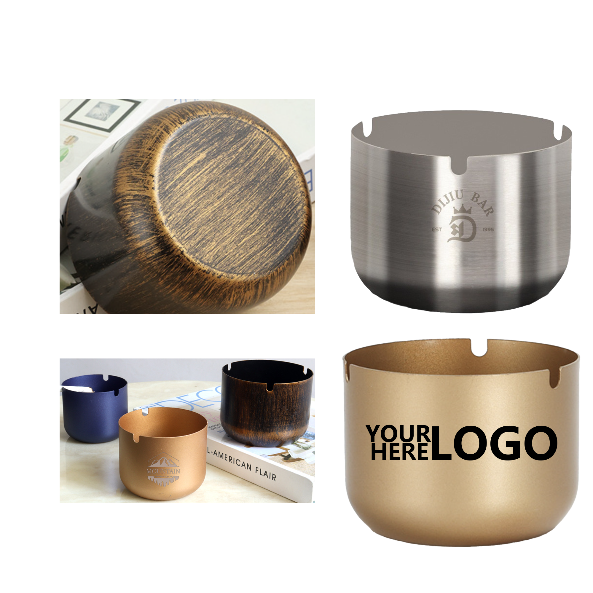 Stainless Steel Vintage Ashtray 2