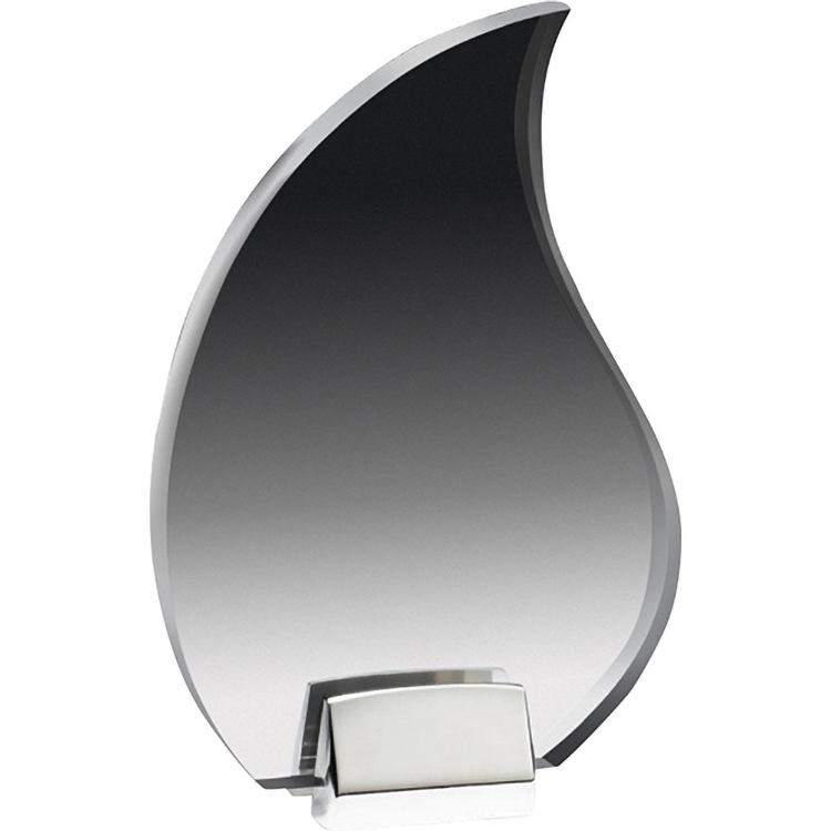 Chrome Base Clear Acrylic Flame Award (5 1/2"x 8 1/4"x 3/4") (PhotoImage) 3