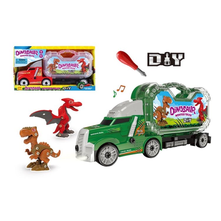 Dino Truck Carriers - 2 DIY Dinosaurs 2 Colors