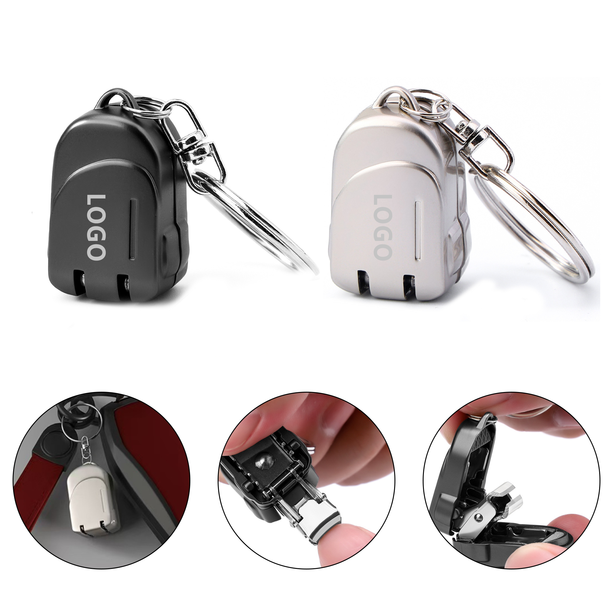 Travel Folding Nail Clipper Keychain 2