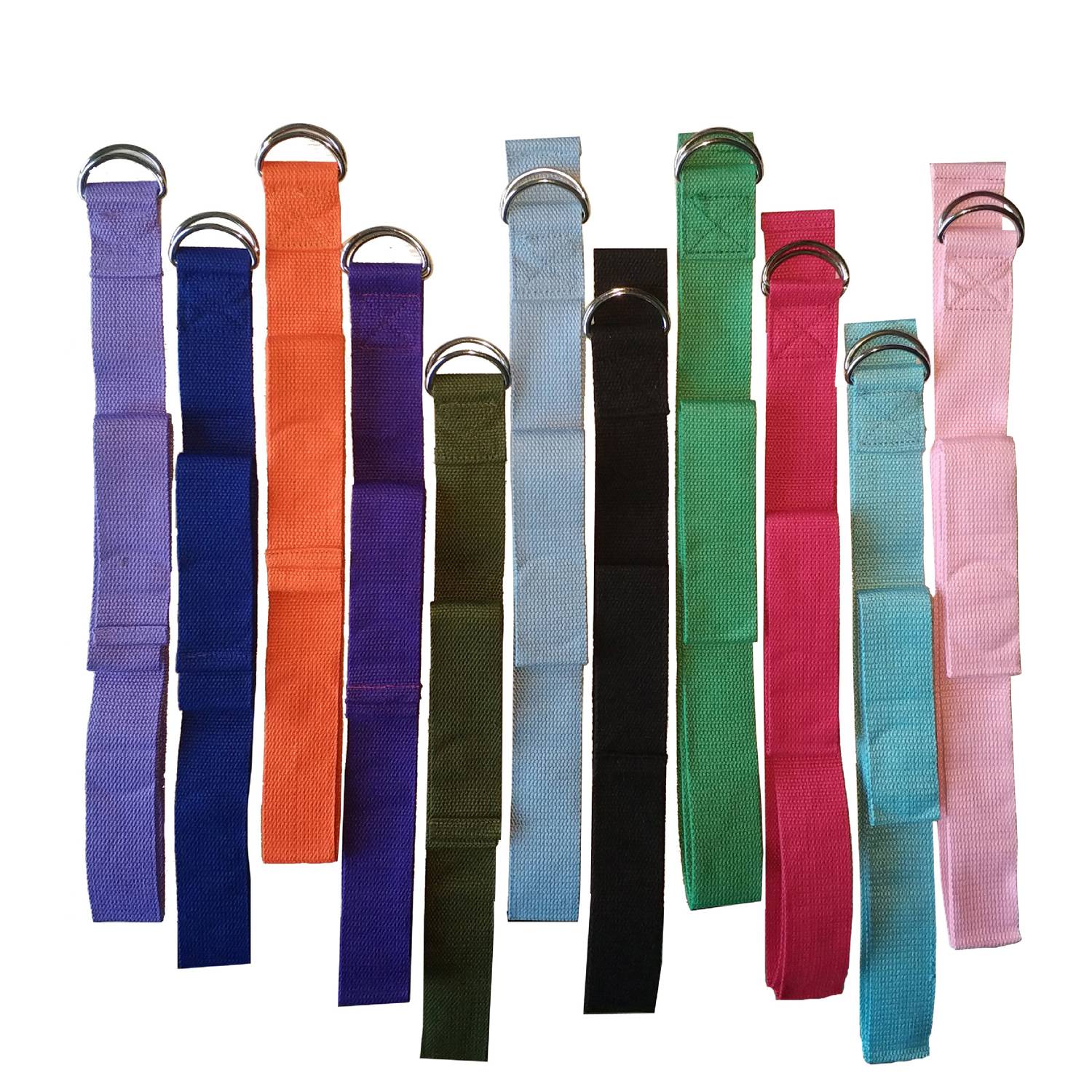 Adjustable D Ring Buckle Non Elastic Gym Fitness Yoga Strap 3