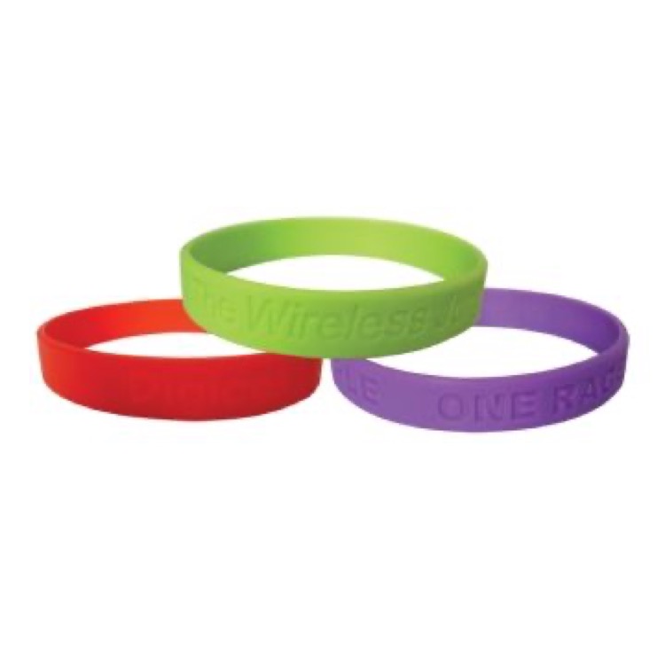 Solid Color Debossed Silicone Bracelet (15 Days)