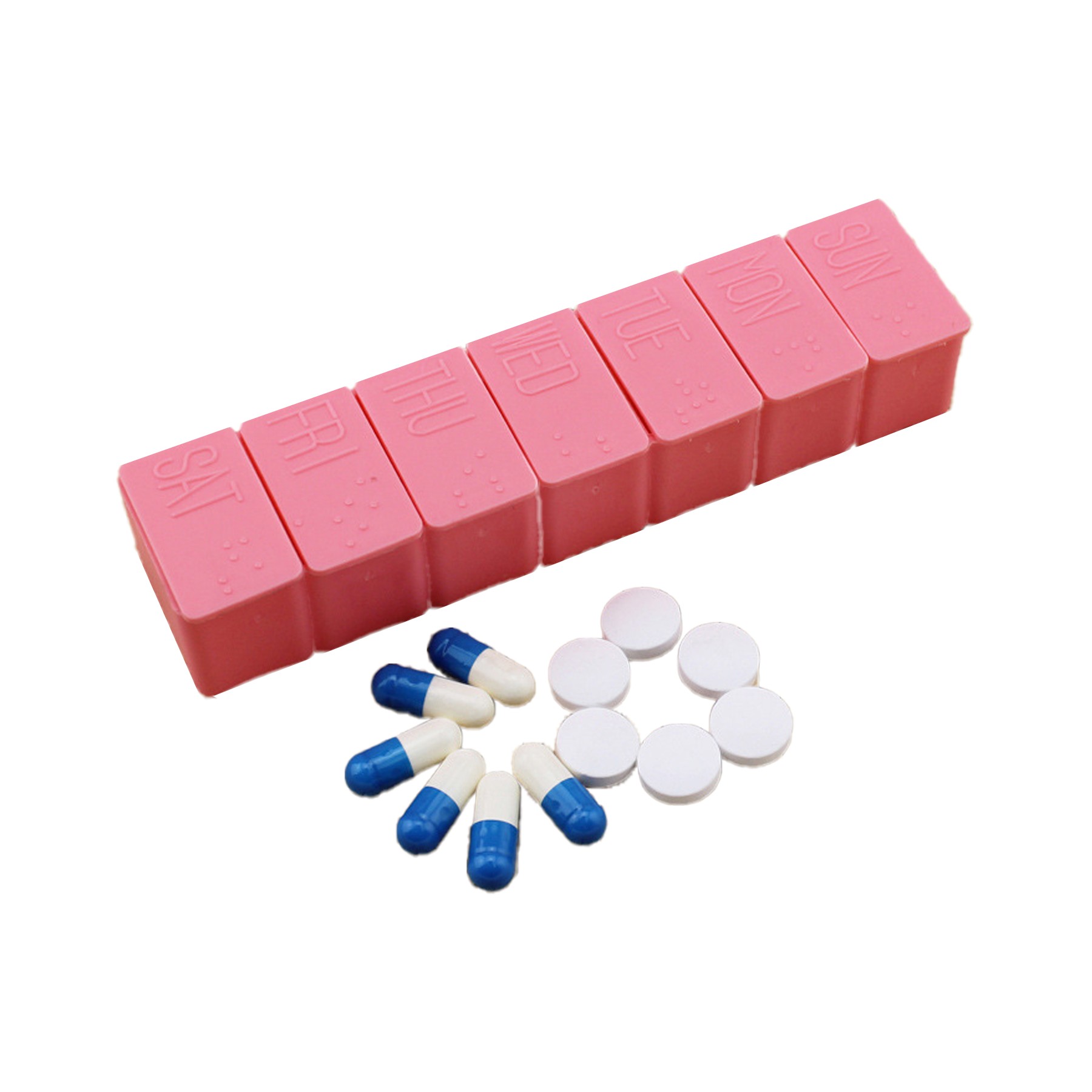 Moq25 Pp Material Braille 7 Day Pill Box 1