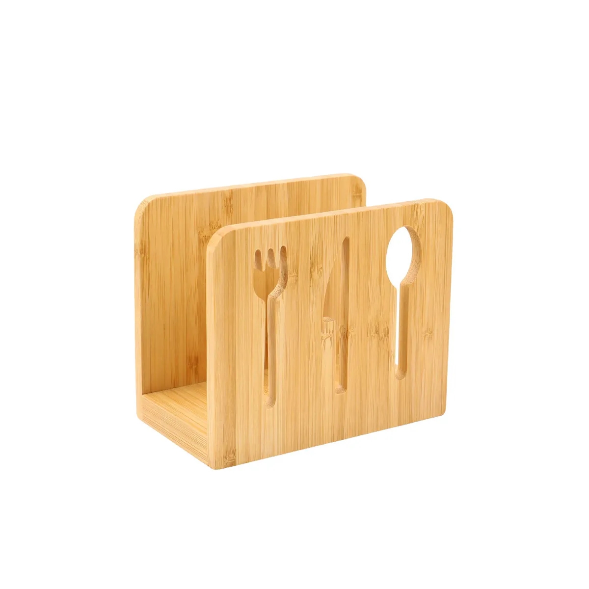 Wooden Knife And Fork Napkin Tissue Holder 3