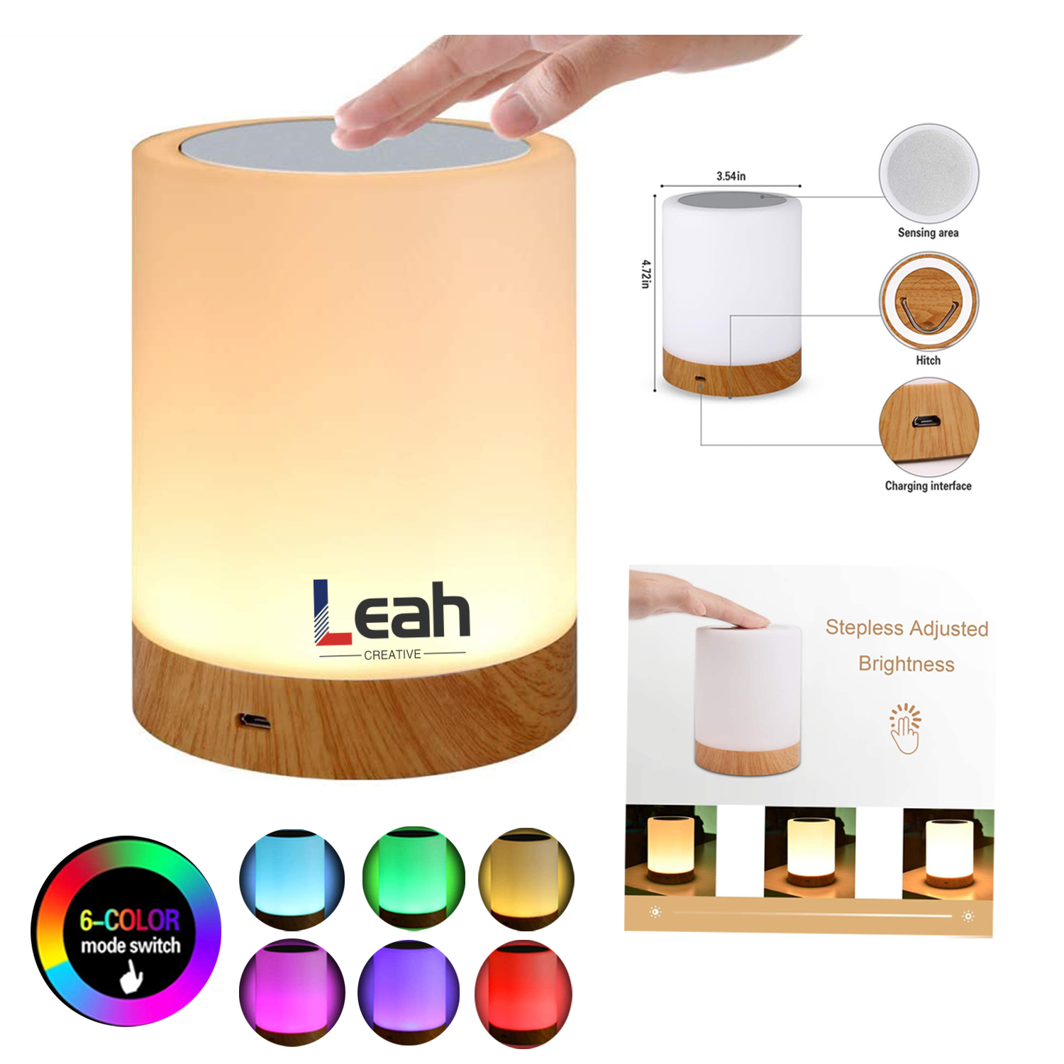 Adjustable LED Touch Night Light 2