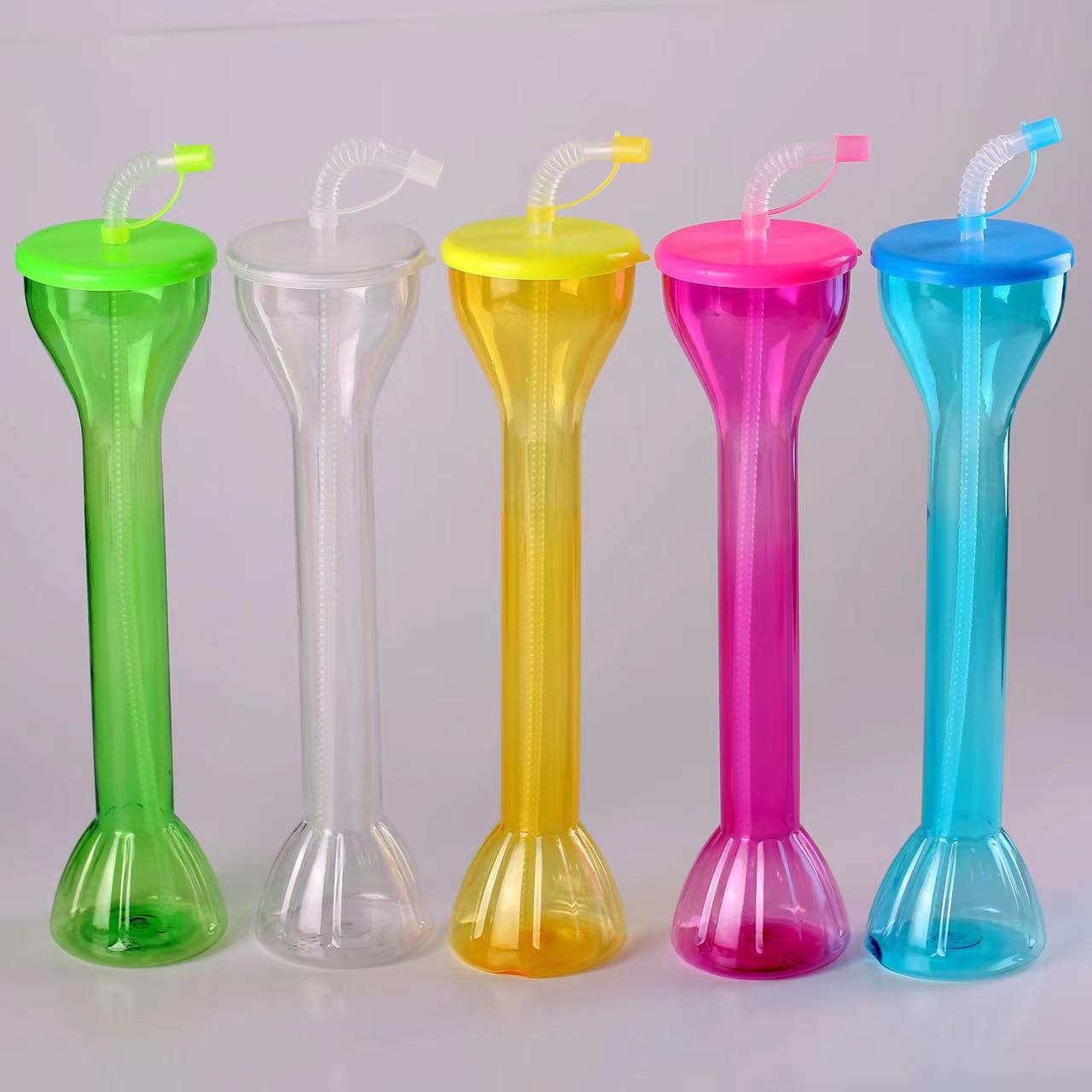 Multicolor 16oz Dumbbell Shaped Straw Slush Cup 4