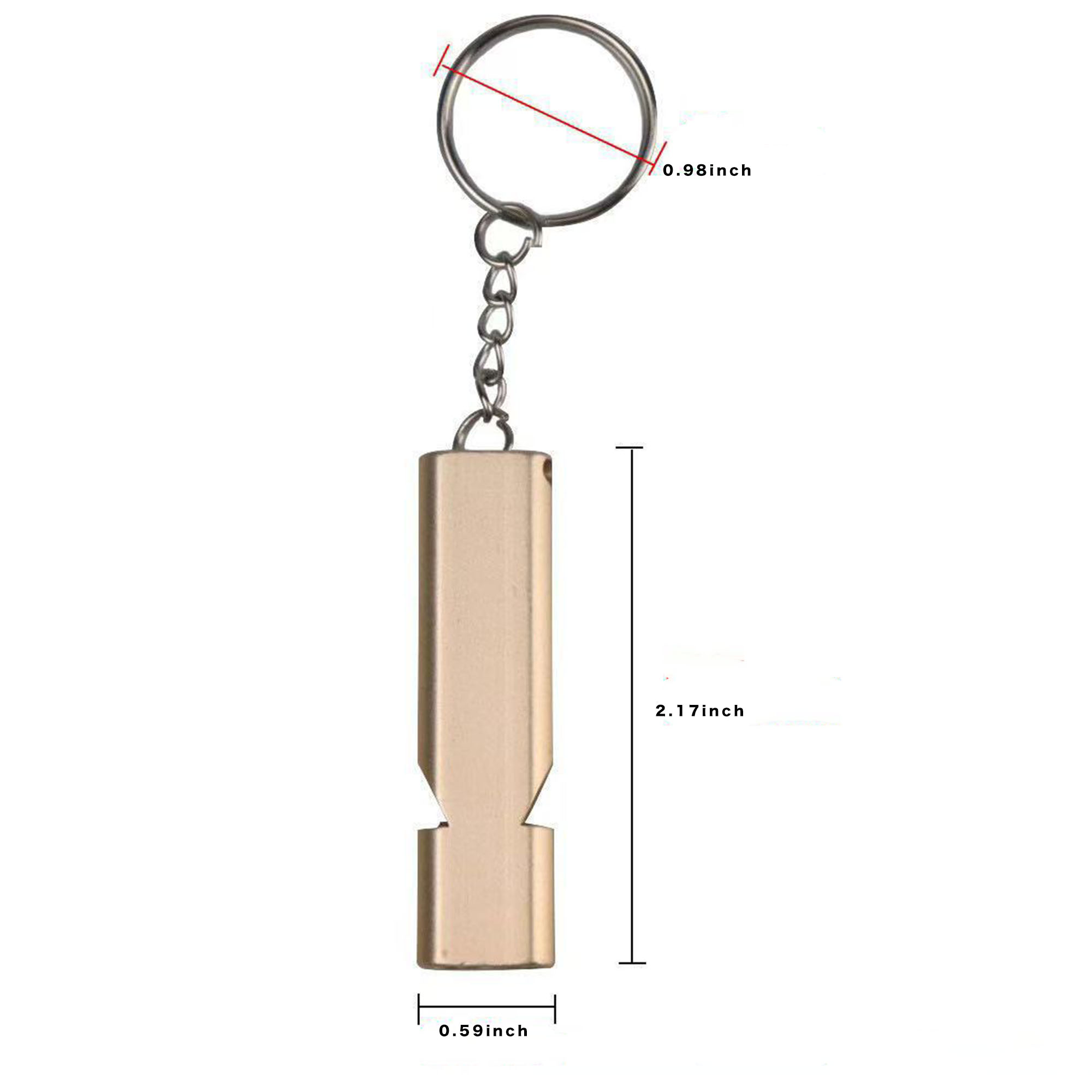 Outdoor Aluminum Alloy Dual Frequency Whistle 4