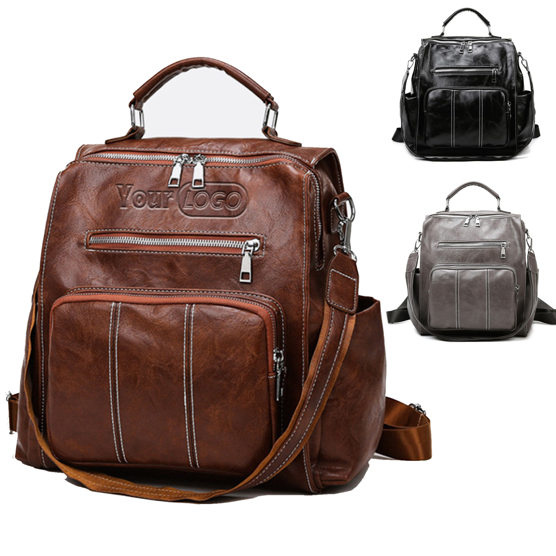 PU Convertible Waterproof Backpack for Women 6