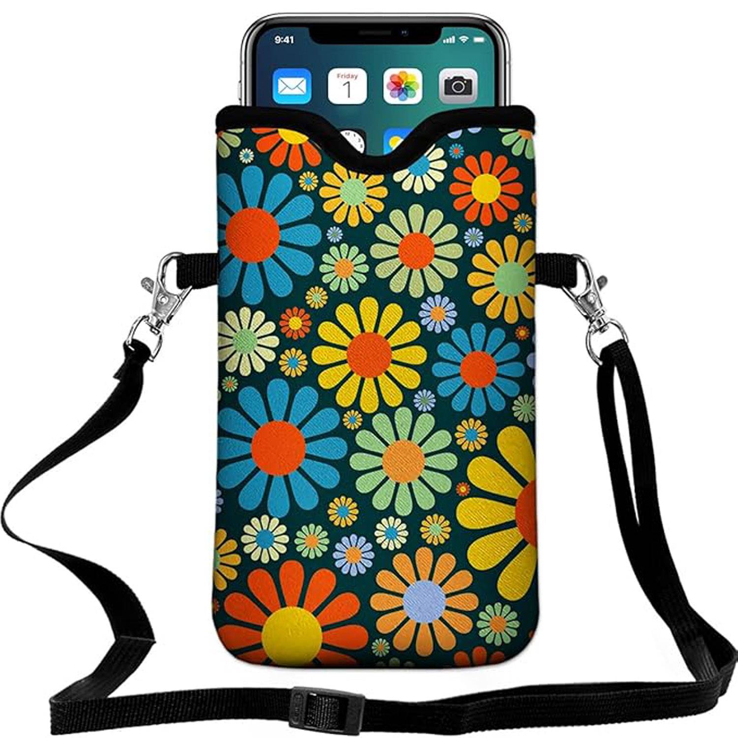 Waterproof Neoprene Phone Pouch w/ Crossbody Strap 2