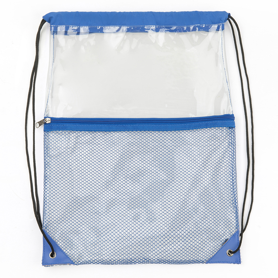 ClearPass Drawstring Bag w/ Zipper Front Pocket 5