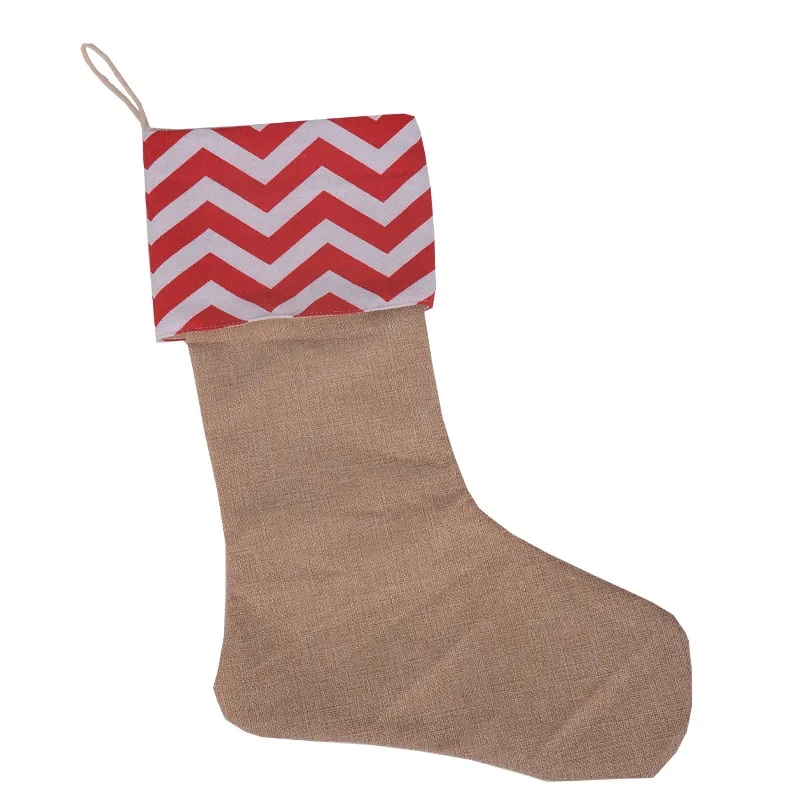 Burlap Christmas Stocking 5