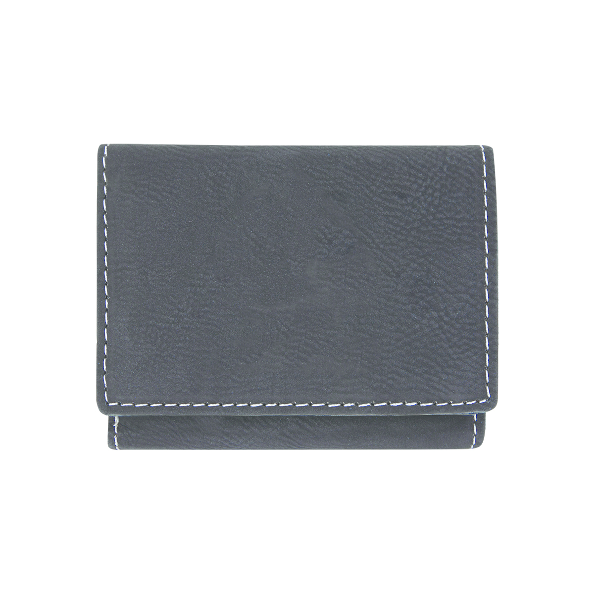Black & Silver Leatherette Trifold Wallet 3