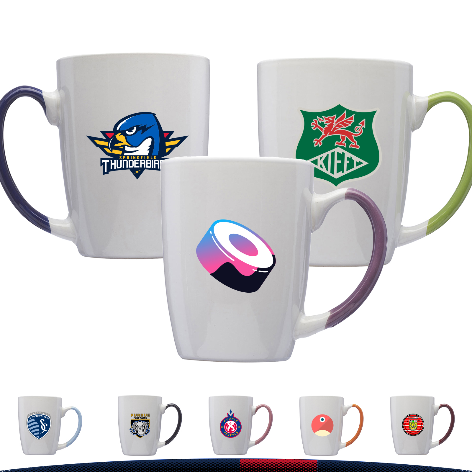 12 oz. Two-Tone Customized Latte Mugs 5