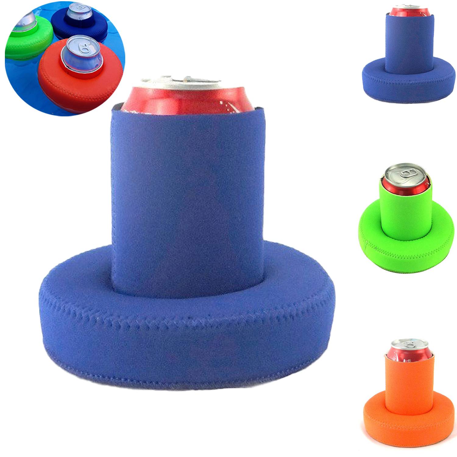 Neoprene Floating Drink Holder w/ Can Sleeves 4