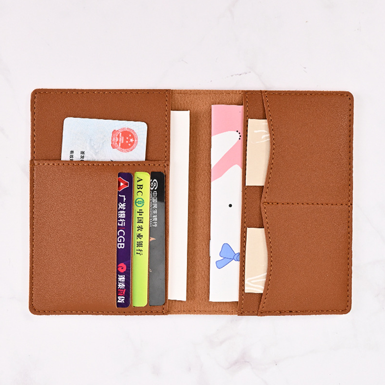 Classic PU Leather Travel Passport Holder 6