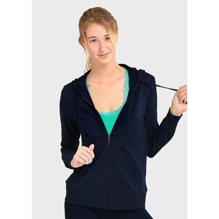 Women's Plus Size Jersey Zip-Up Hoodie Jackets - 3X Navy 1