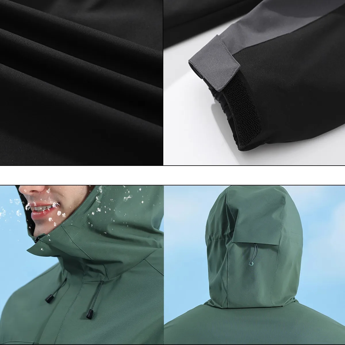Colorblock Waterproof Softshell Jacket With Hood 4