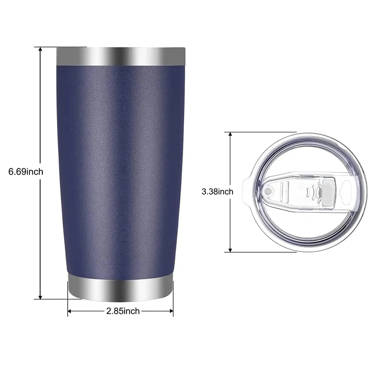 20oz Stainless Steel Tumbler with Lid 1