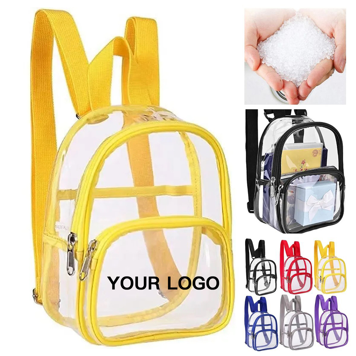 Clear PVC Mini Backpack for Stadium Events 2