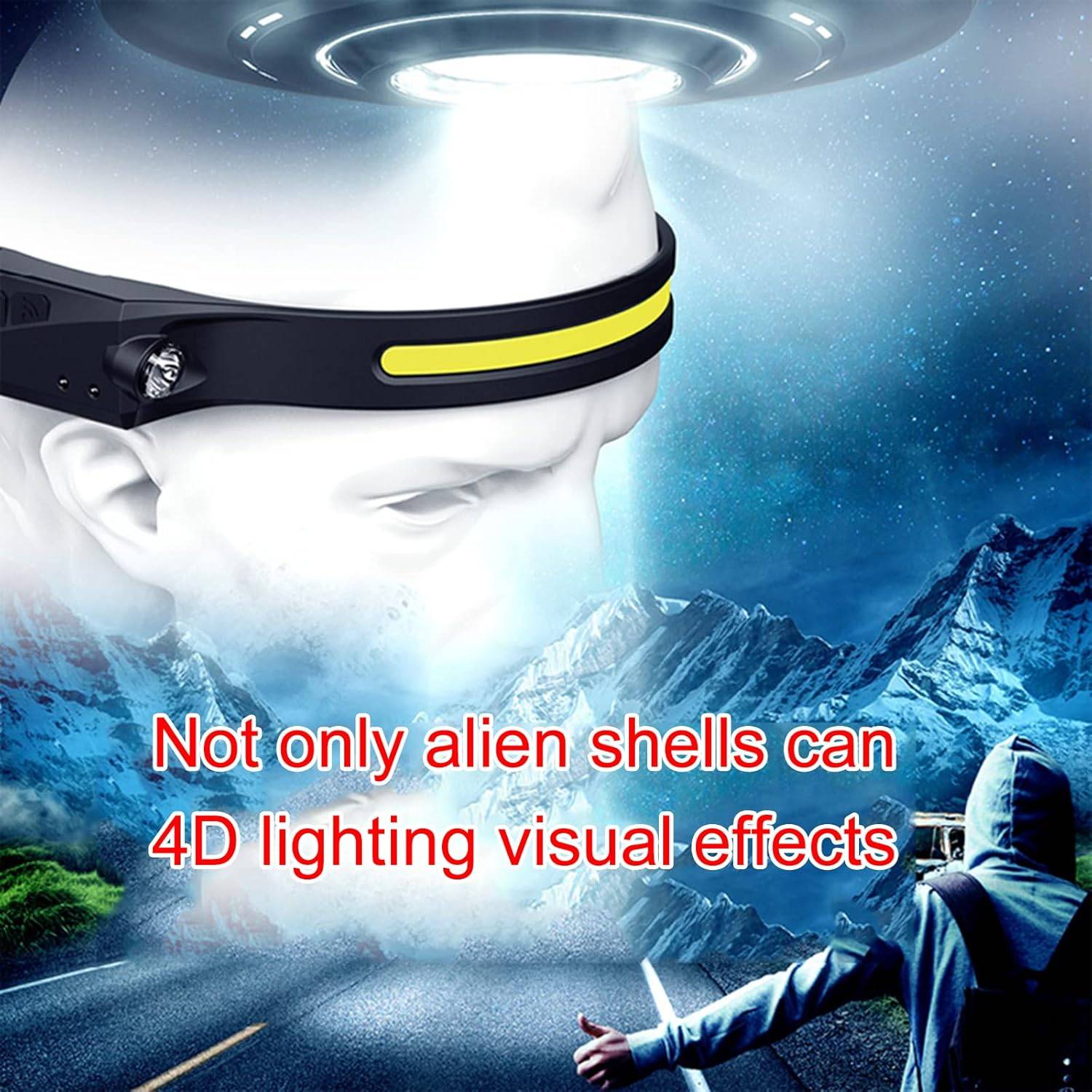 USB LED Headlamp w/ Hand Wave Sensor – Bright & Lightweight 5