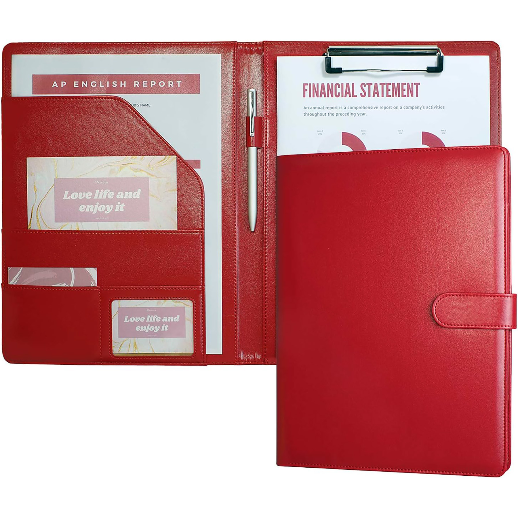 Faux Leather Storage Clipboard 4