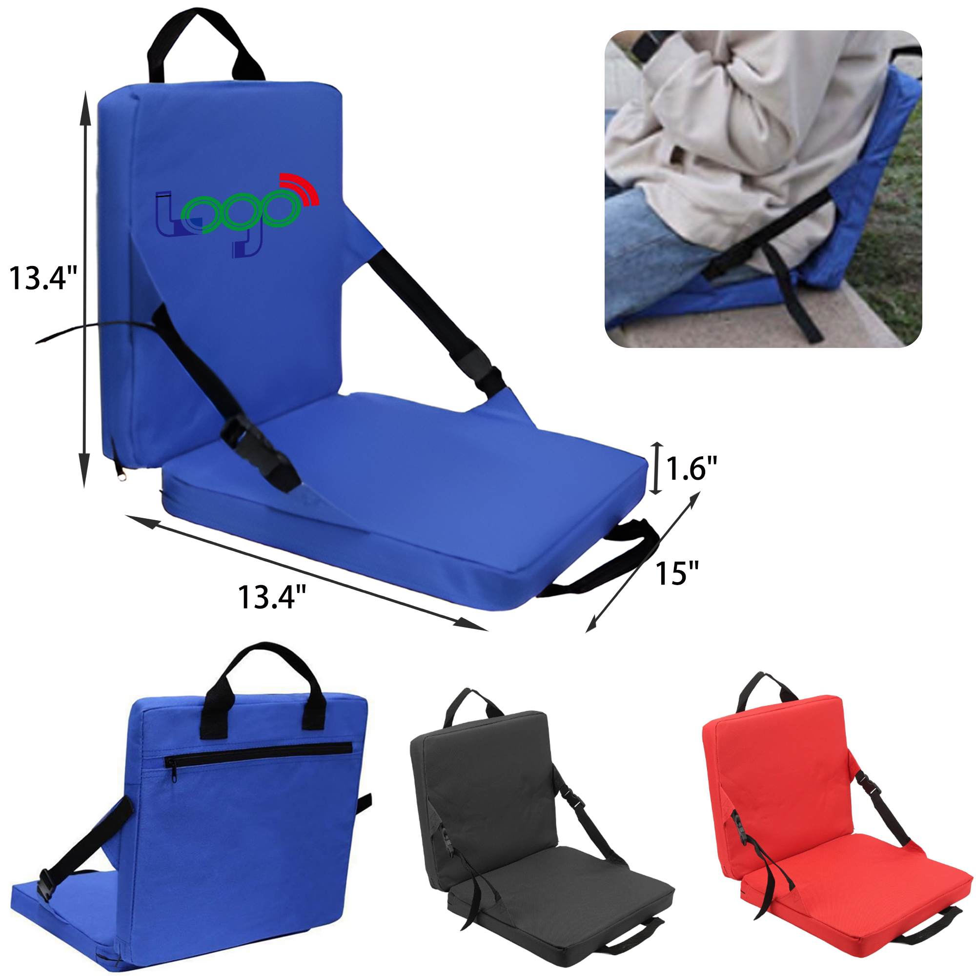 MOQ 10 PCS Stylish Portable Stadium Seat Cushion 4