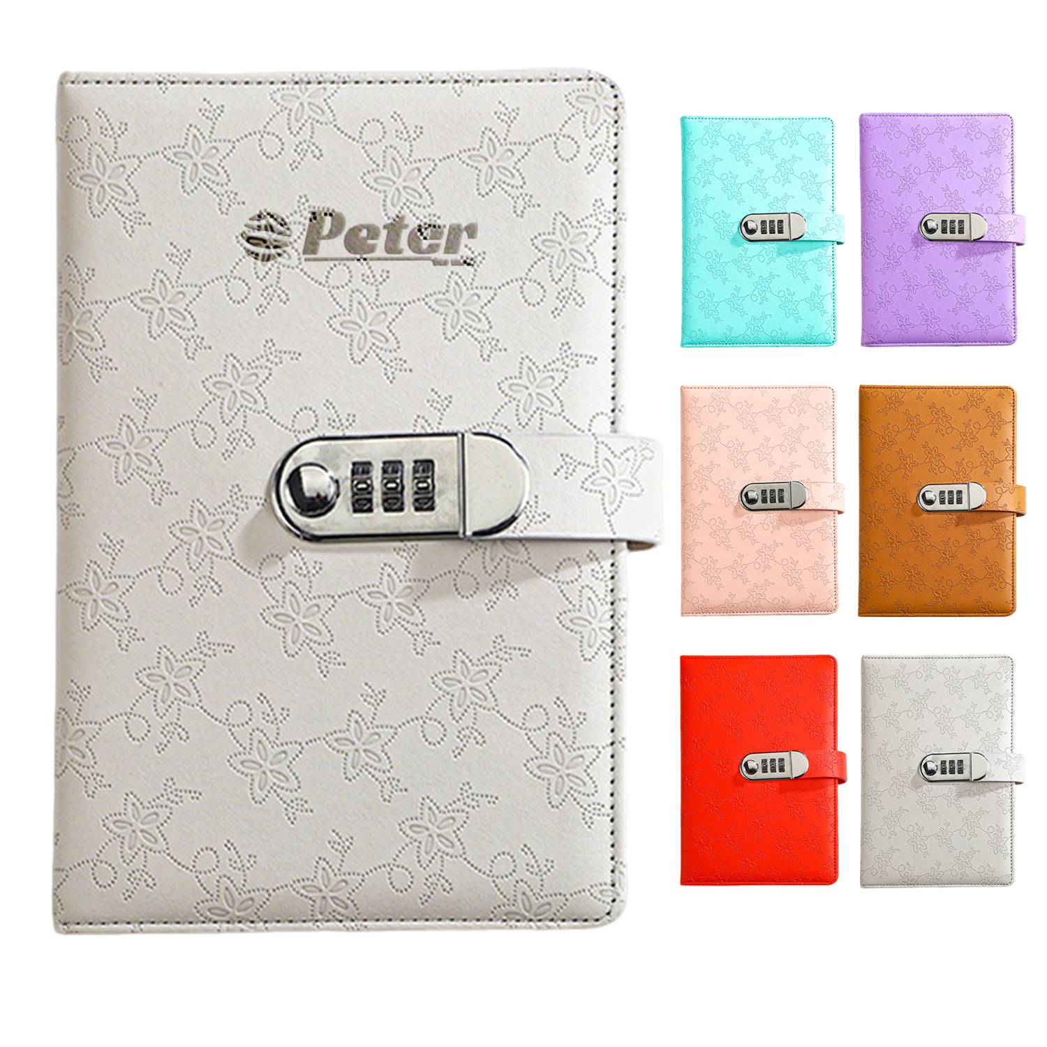 A5 PU Leather Business Notebook w/ Password Lock 1