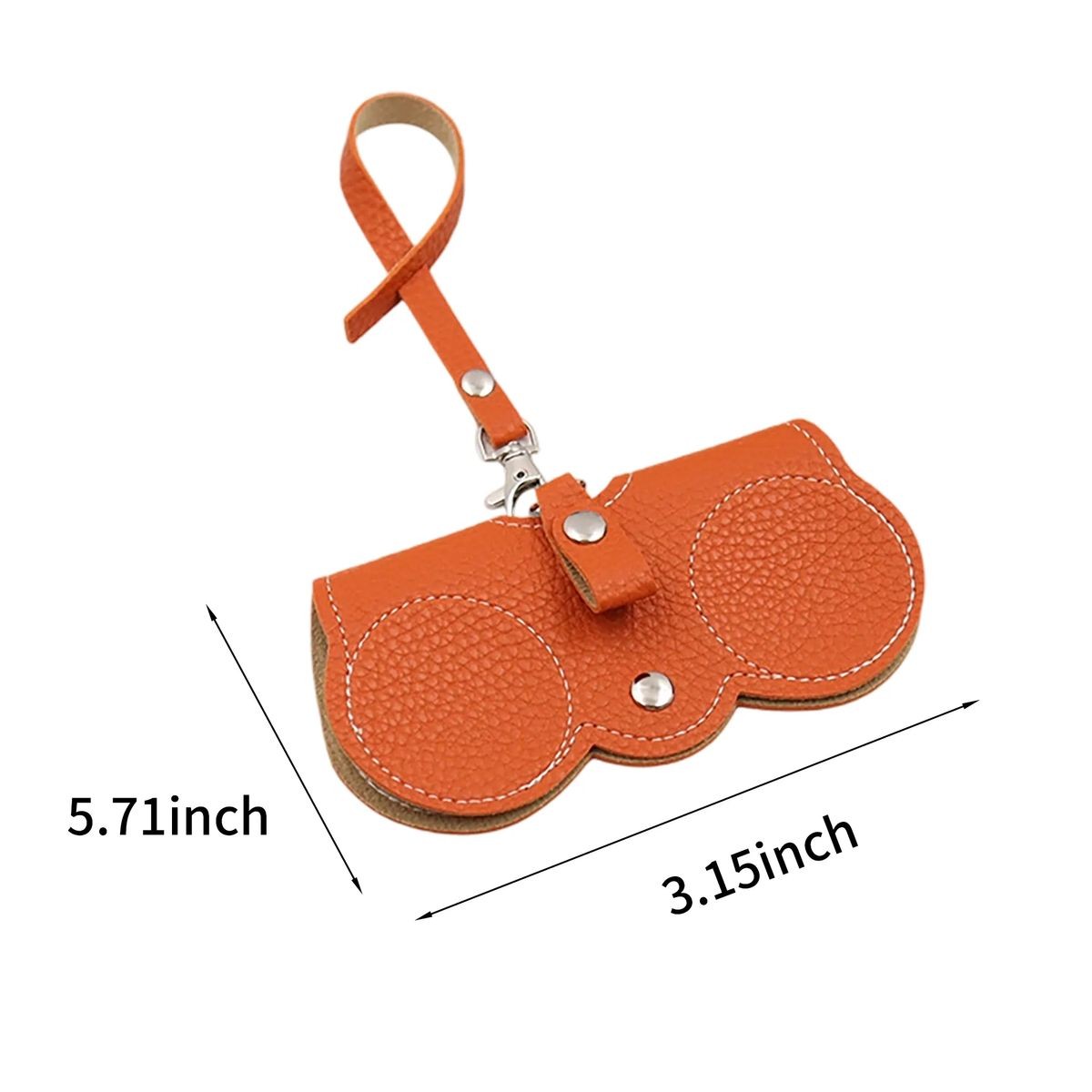 Portable Leather Glasses Case with Clip and Customizable Logo 2