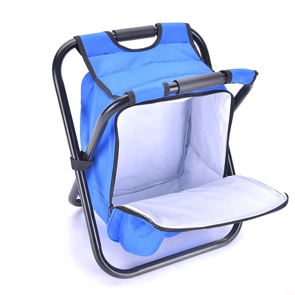 Portable Backpack Stool Cooler Bag Folding Chair 3