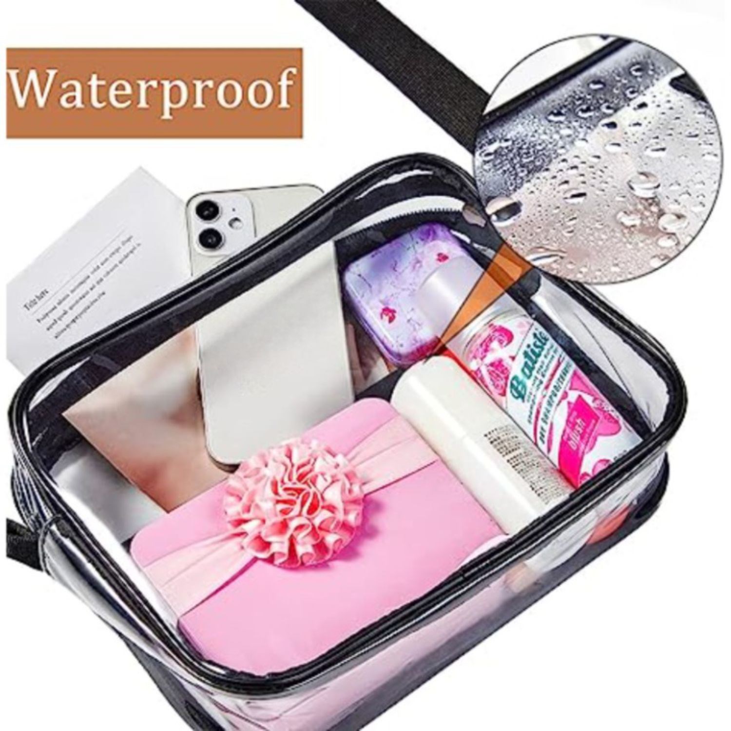 Clear PVC Transparent Crossbody Shoulder Messenger Bag 3