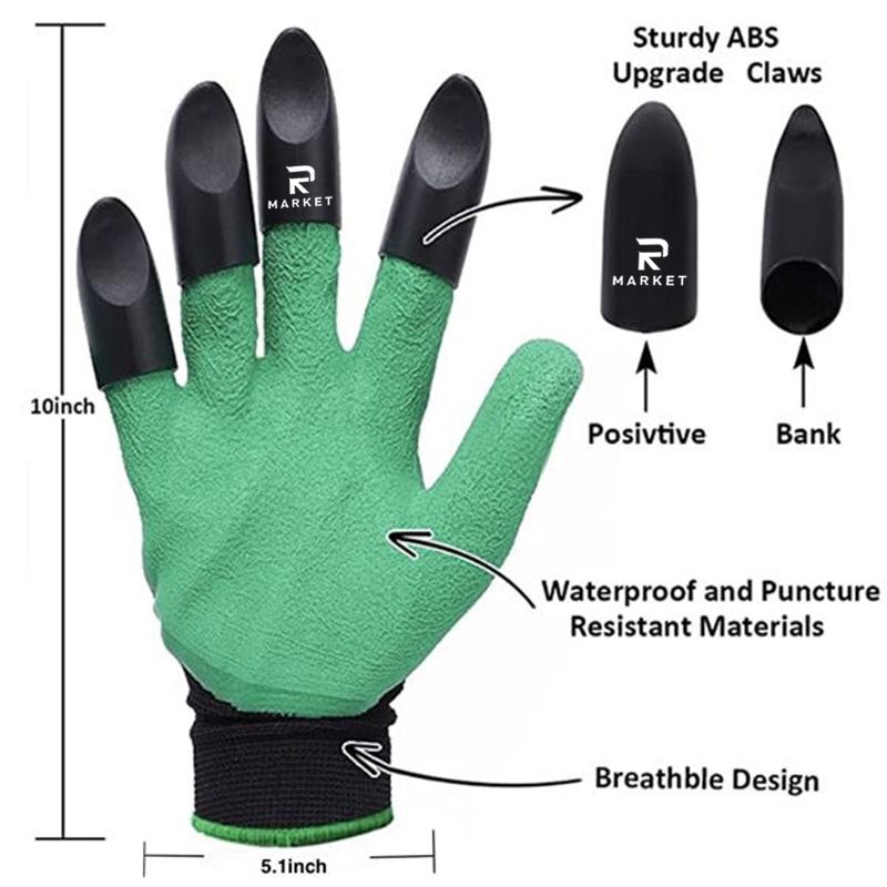 Garden Gloves with Fingertips Claws Quick 2