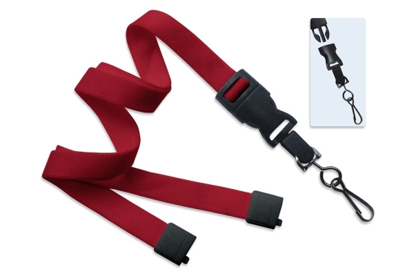 5/8" Polyester Lanyard with Breakaway and Quick Release (J-Hook) 5
