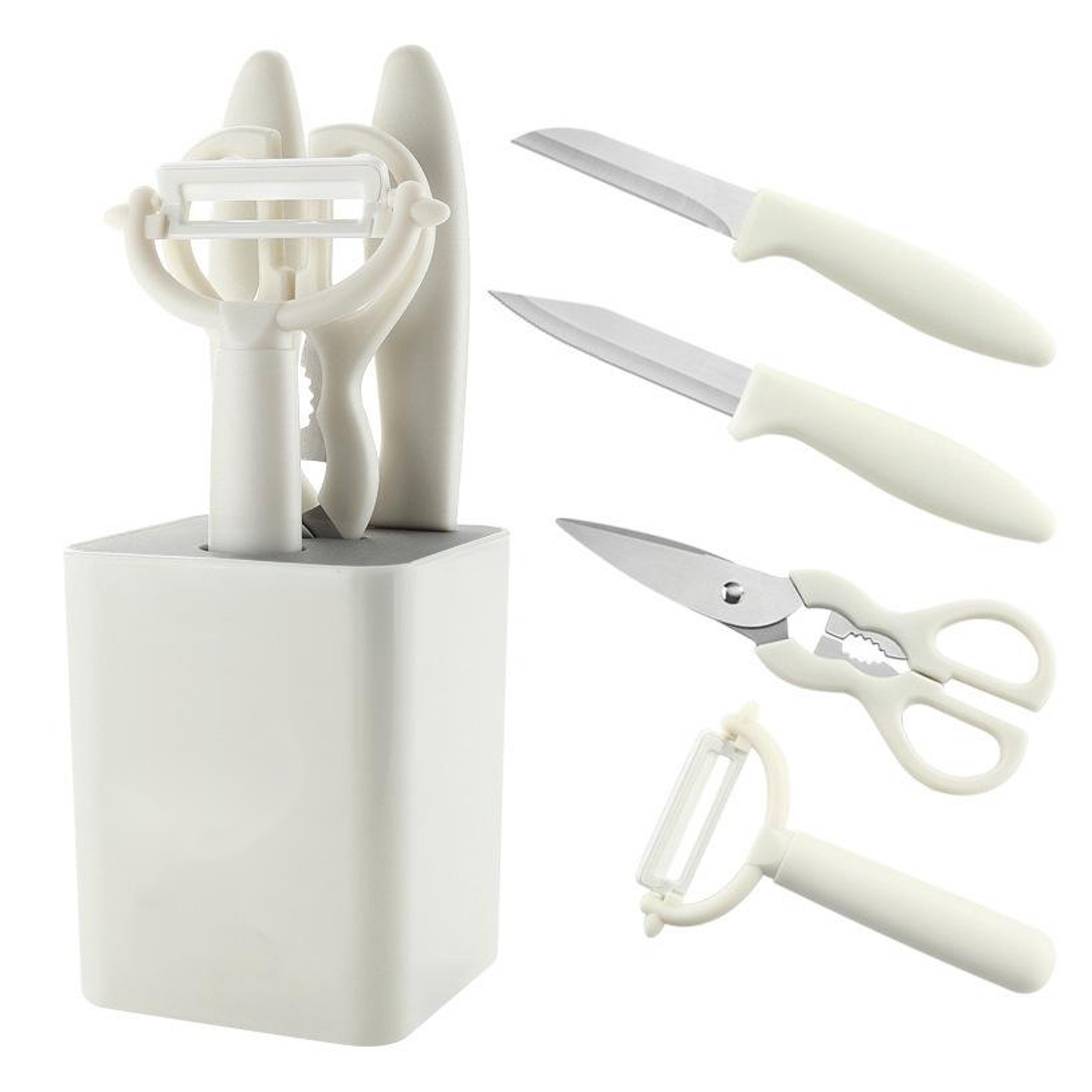 6 Pcs Kitchen Knife Set with Block (direct import) 8