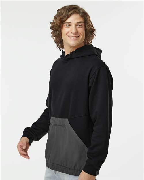 Unisex Mixed Media Hooded Sweatshirt - 23112 25