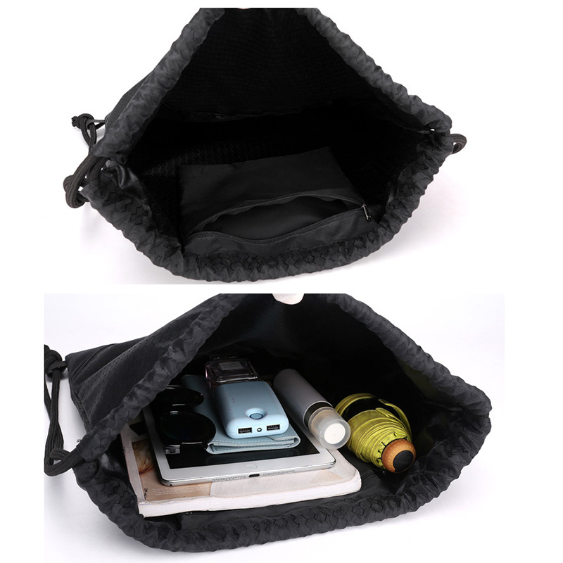 High Quality Football Material Drawstring Backpack Bag 10