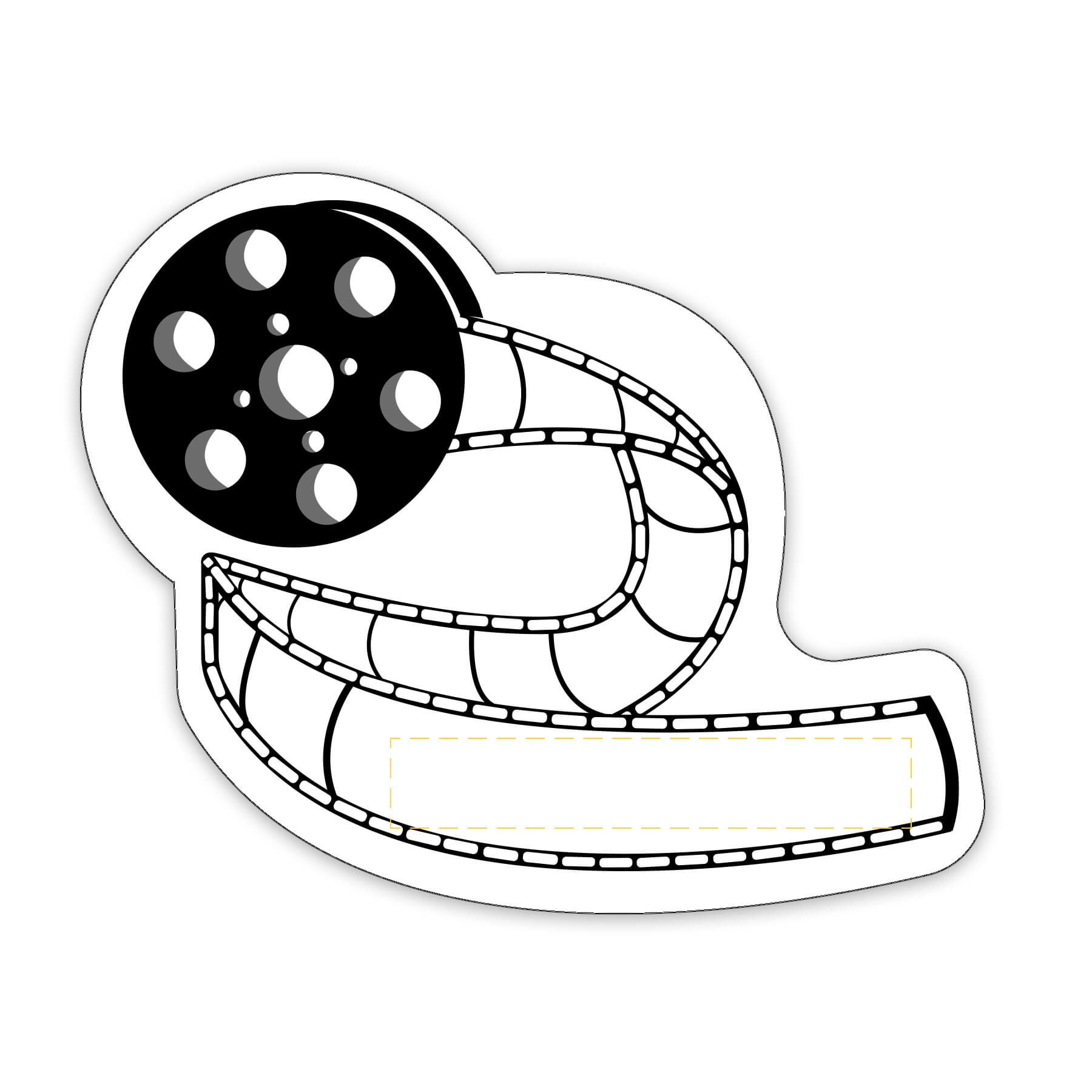Film Reel Shaped NoteKeeper™ Magnet 35 Mil 4