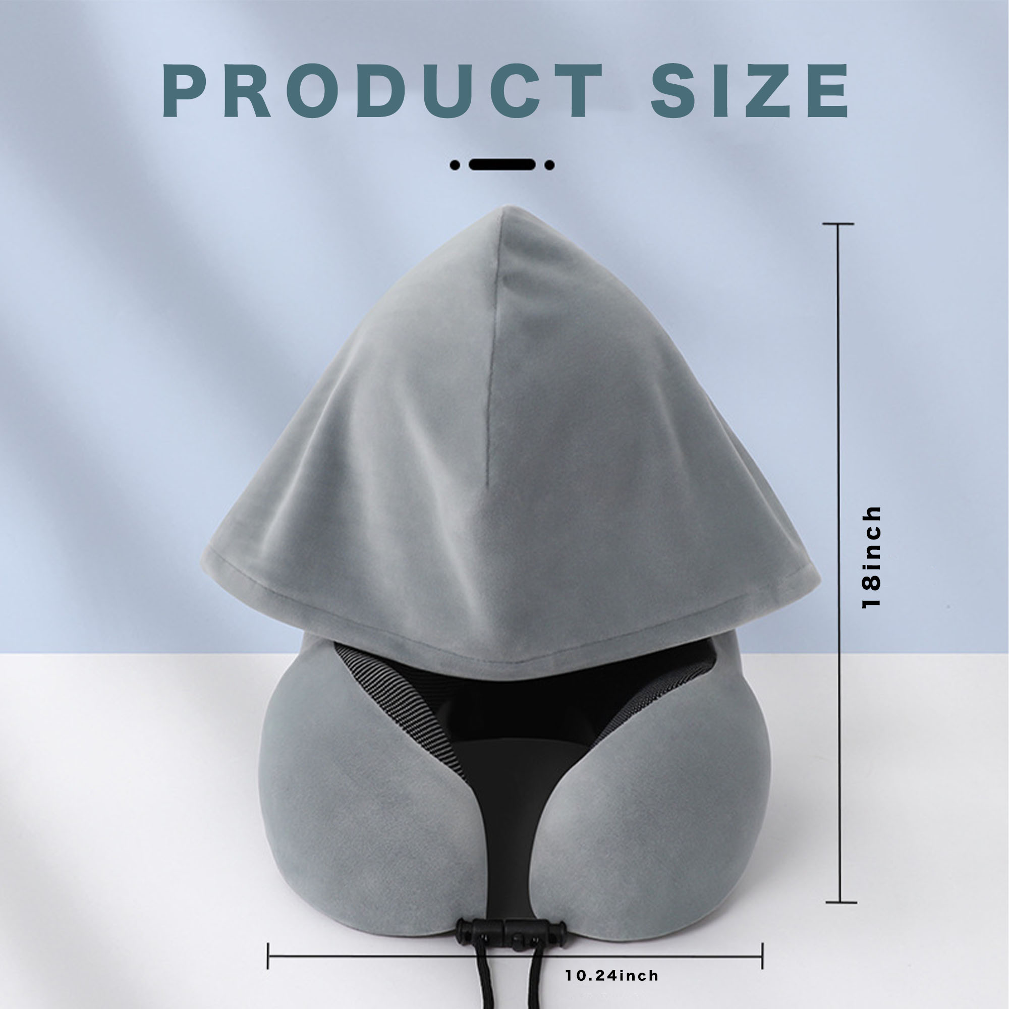 Memory Cotton Hooded U-shaped Pillow 6