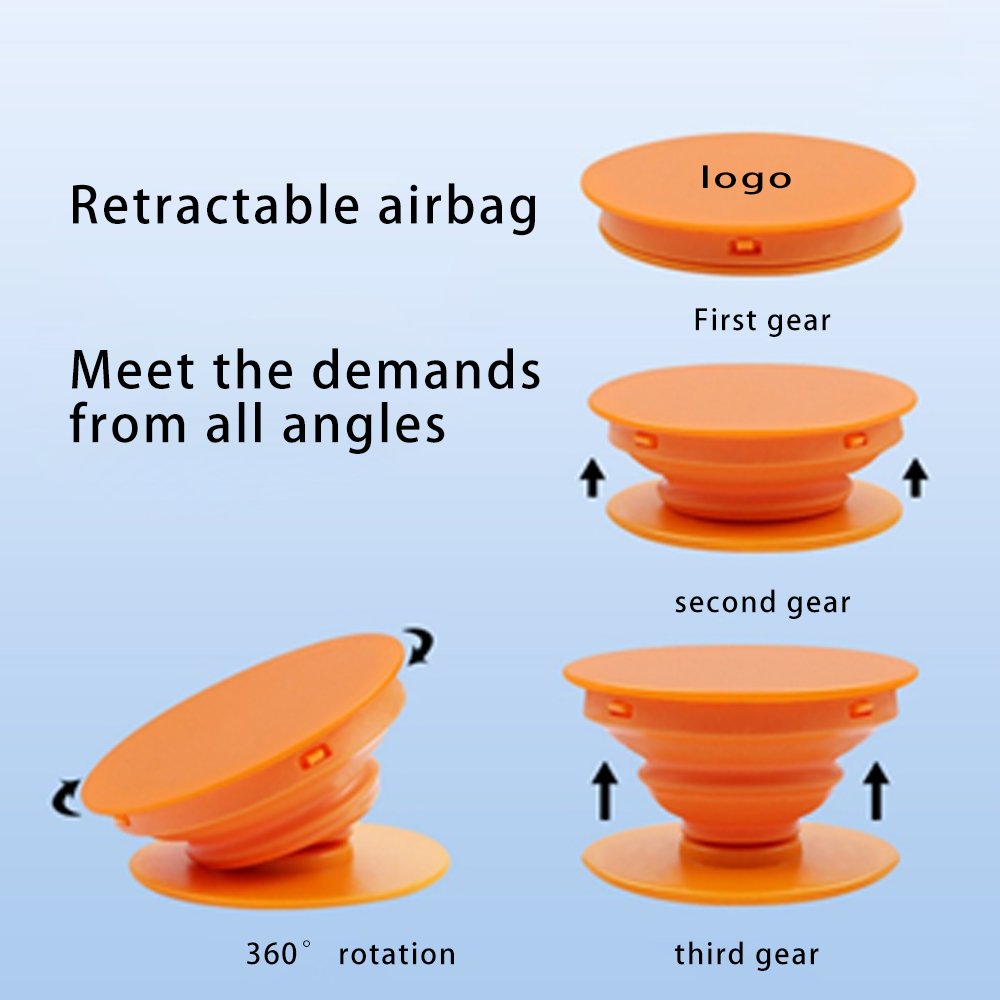 Retractable and foldable mobile phone airbag stand 2